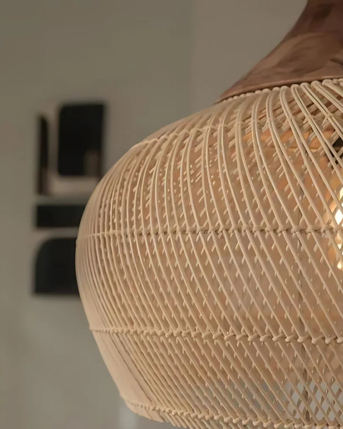 Gezellige Rotan Hanglamp voor Boho Woonkamer Sfeer 3
