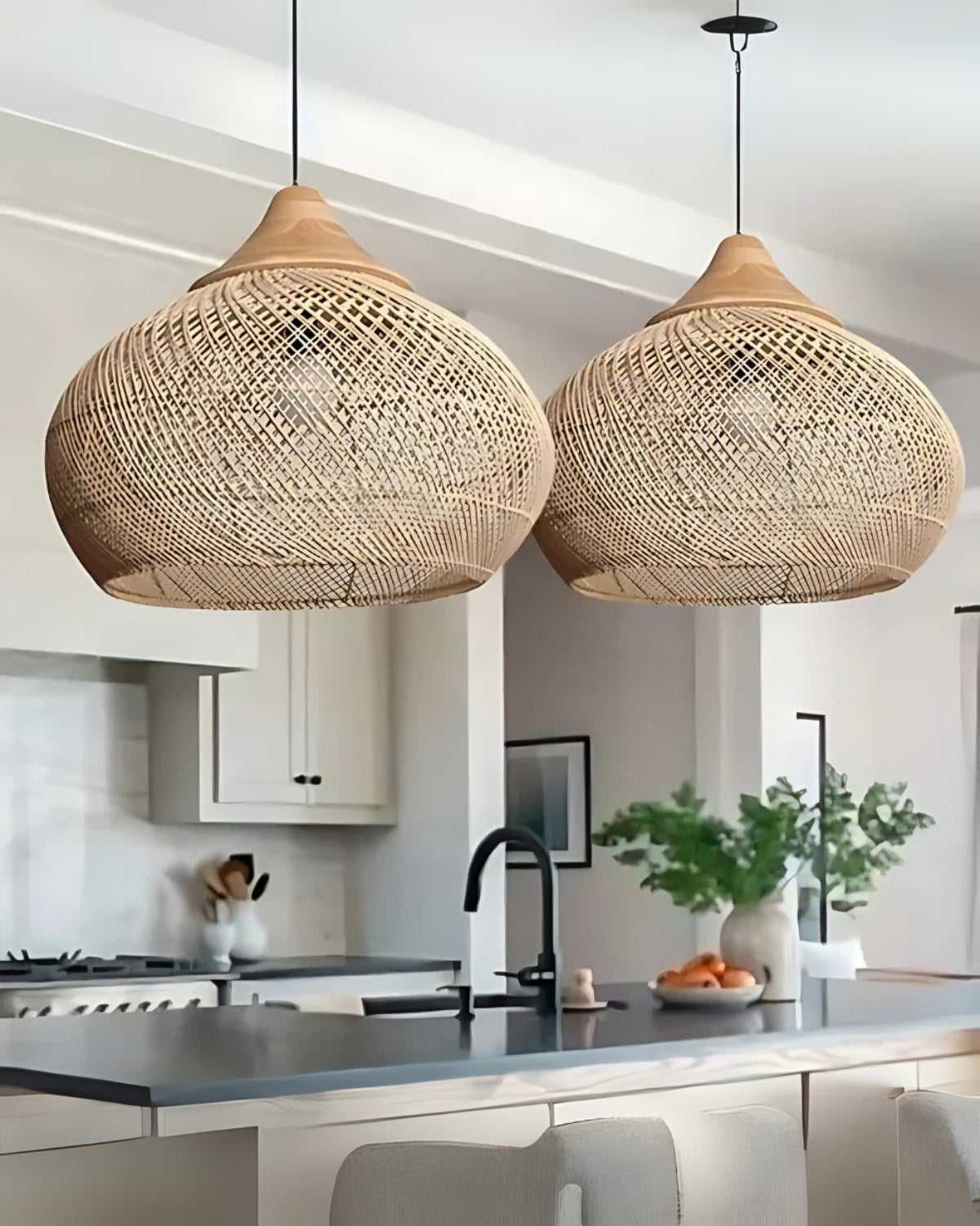 Gezellige Rotan Hanglamp voor Boho Woonkamer Sfeer 4