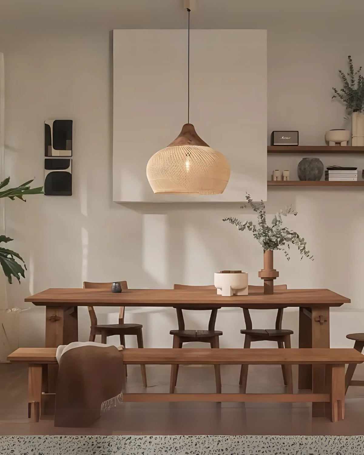 Gezellige Rotan Hanglamp voor Boho Woonkamer Sfeer 5