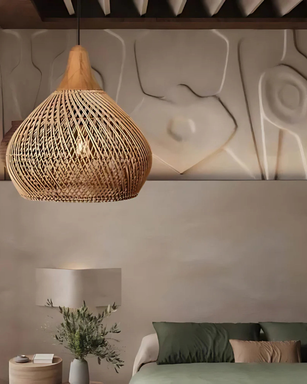 Gezellige Rotan Hanglamp voor Boho Woonkamer Sfeer 6