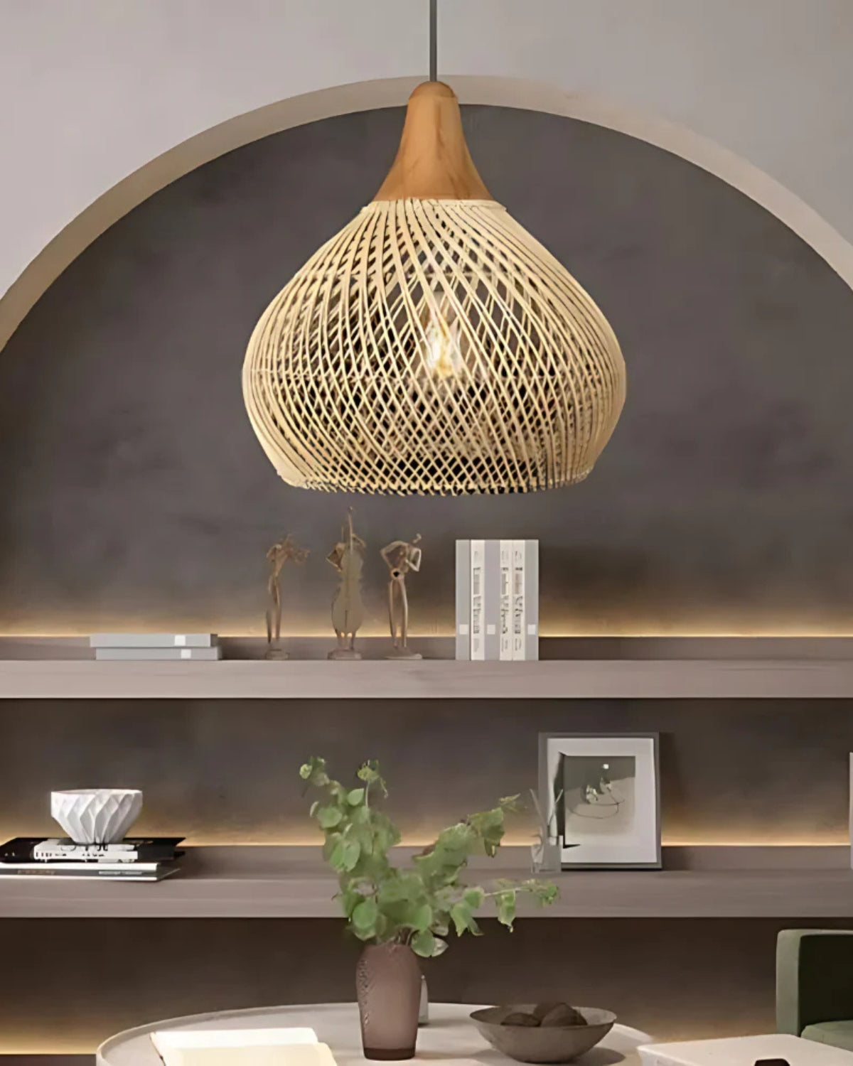 Gezellige Rotan Hanglamp voor Boho Woonkamer Sfeer 8