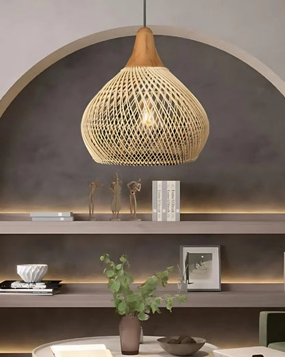 Gezellige Rotan Hanglamp voor Boho Woonkamer Sfeer 8