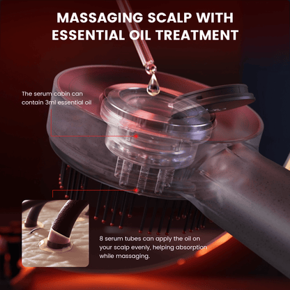 Hoofdmassager met Rode Lichttherapie voor Gezonde Hoofdhuid
