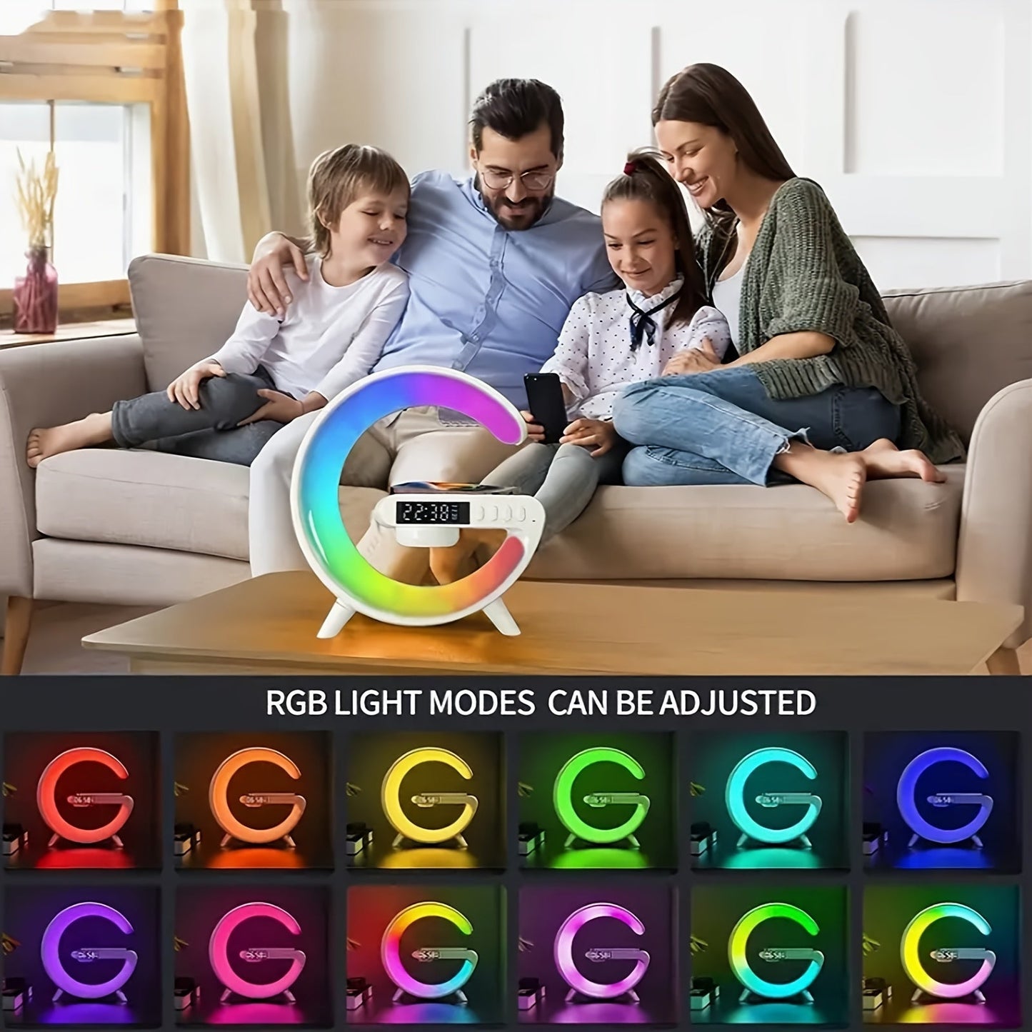 Kleurige Draadloze Laadlamp voor Ontspanning met Bluetooth Speaker