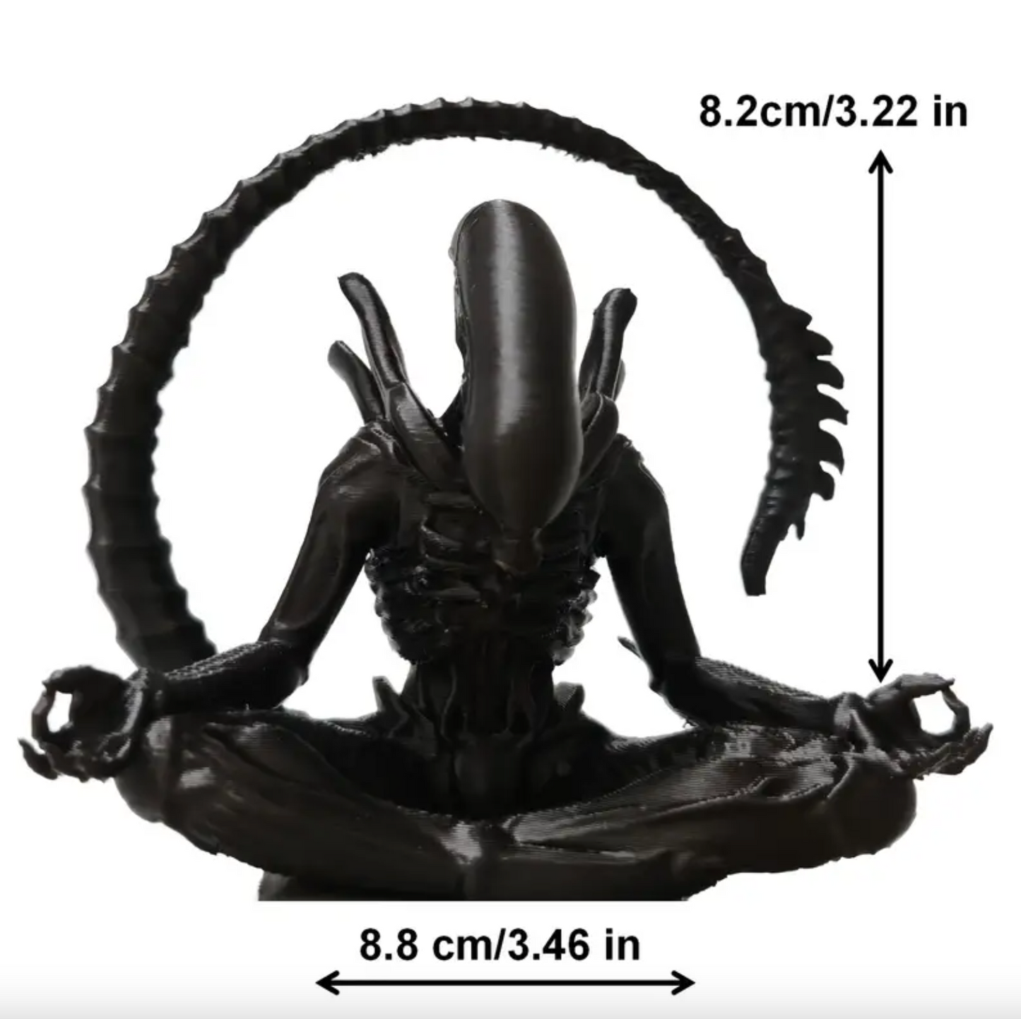 Meditatief Xenomorph Beeldje voor Innerlijke Rust en Unieke Decoratie 1