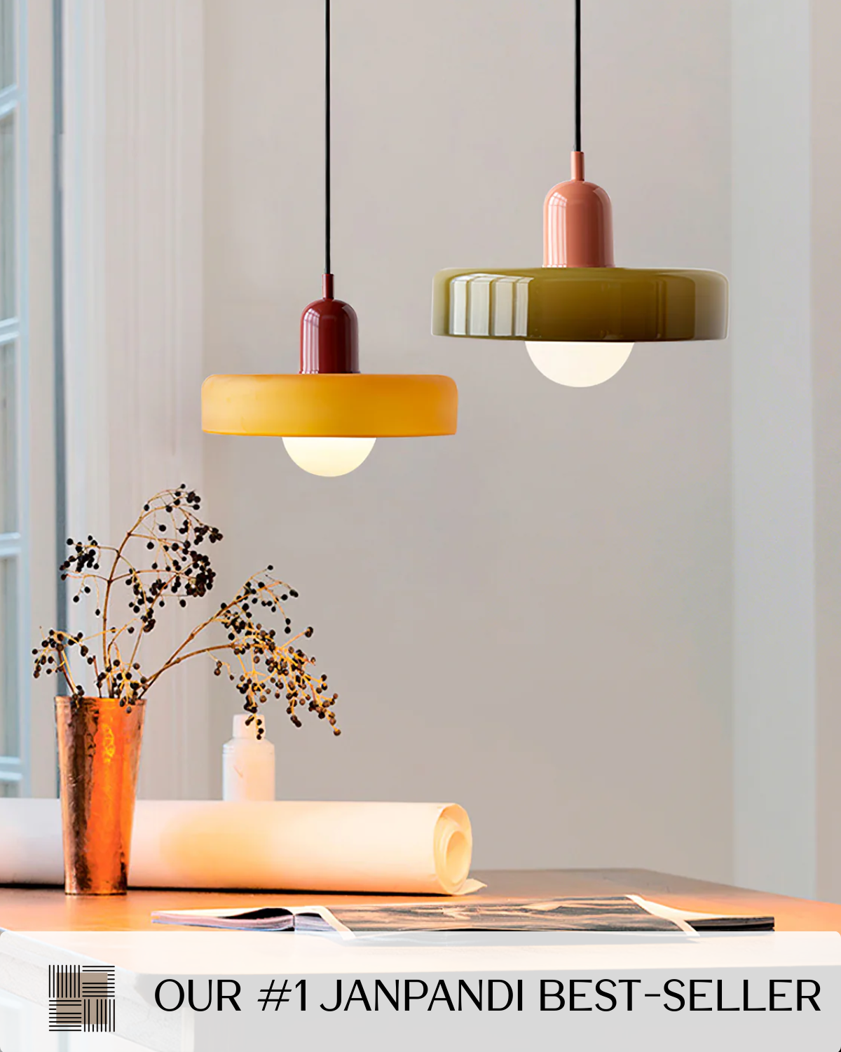Minimalistische Hanglamp voor Elegante Verlichting – Sfeervolle Gloed 1