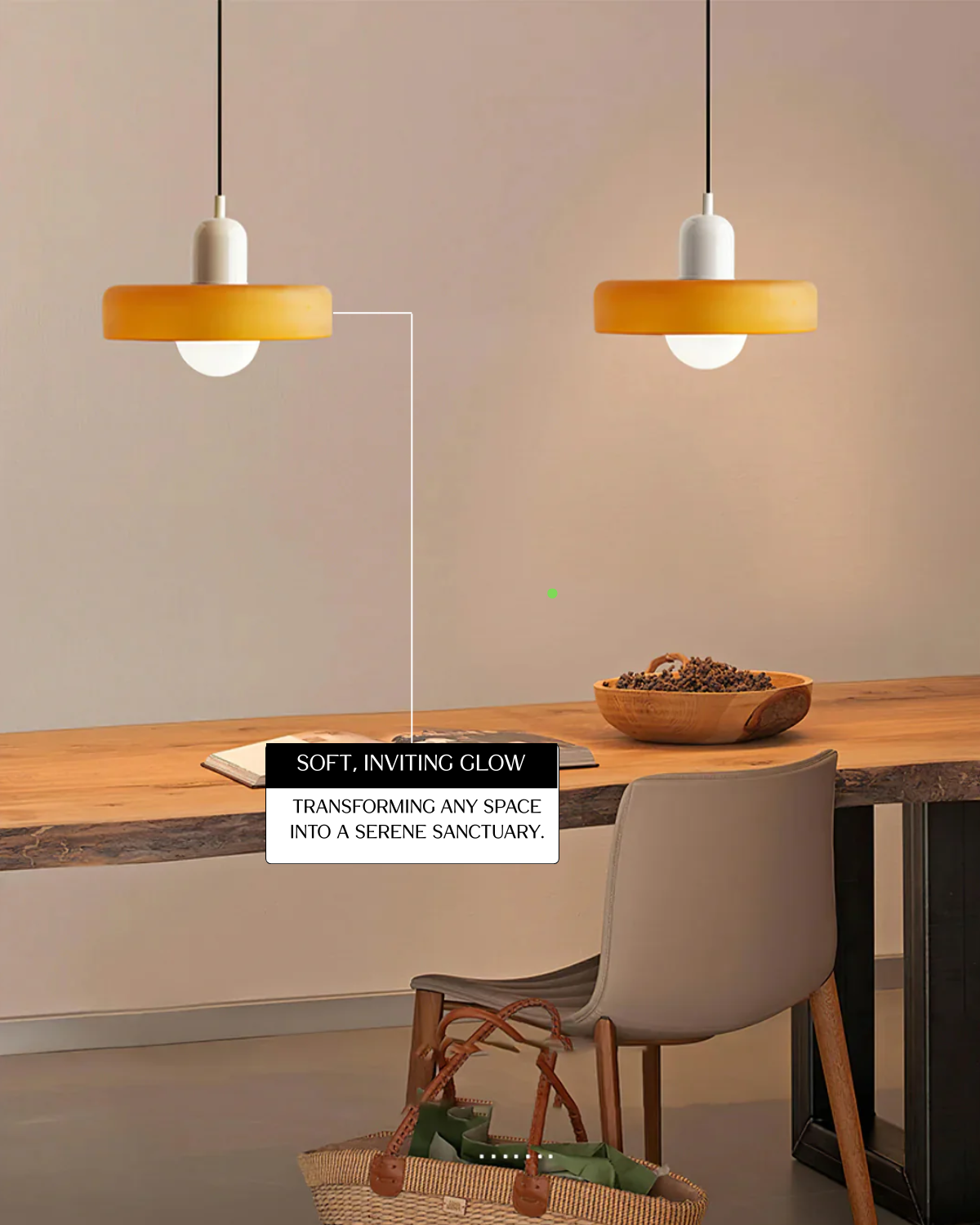 Minimalistische Hanglamp voor Elegante Verlichting – Sfeervolle Gloed 4