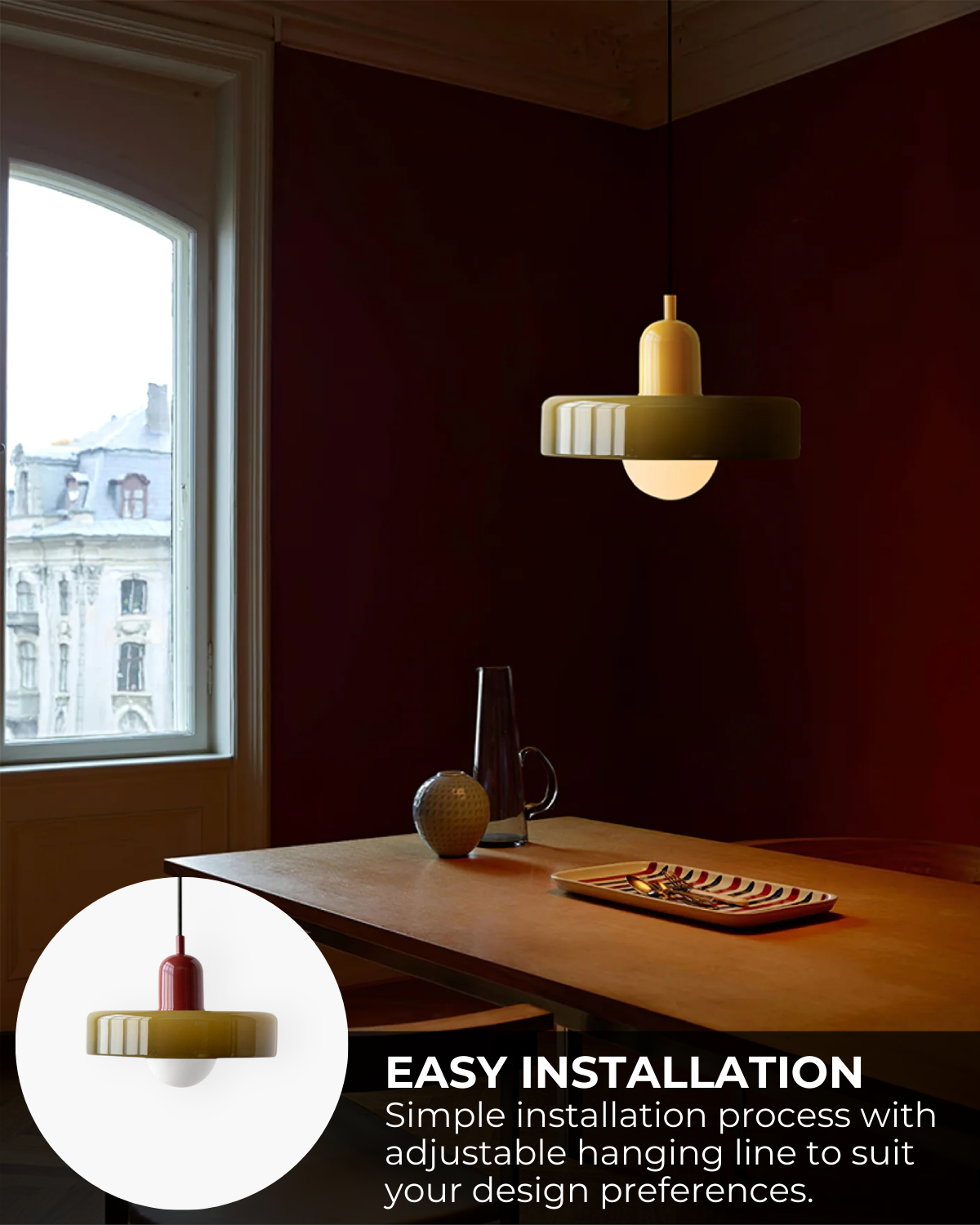 Minimalistische Hanglamp voor Elegante Verlichting – Sfeervolle Gloed 5