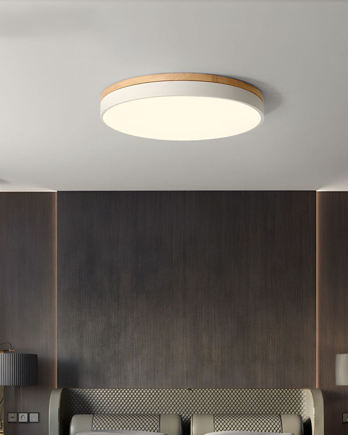Moderne Plafondlamp voor Warme Sfeer met Natuurlijke Accenten 1