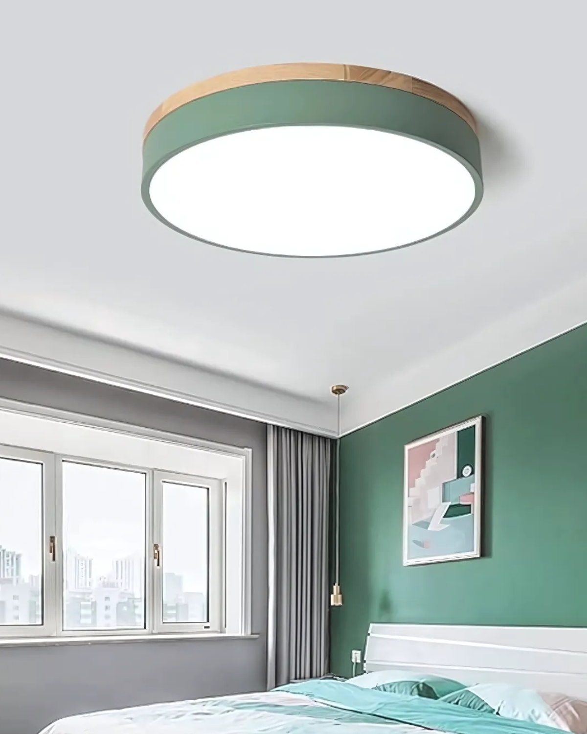 Moderne Plafondlamp voor Warme Sfeer met Natuurlijke Accenten 6