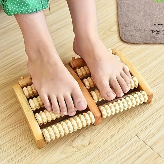 Ontspannende Voetroller voor Vermoeide Voeten – Ergonomisch Houten Massageapparaat