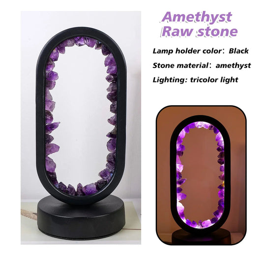 Rustgevende Amethist Lamp voor Ontspanning en Sfeer 0