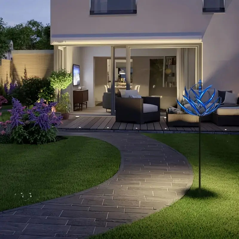 Rustgevende Windspinner voor Tuindecoratie met Lotusontwerp 2