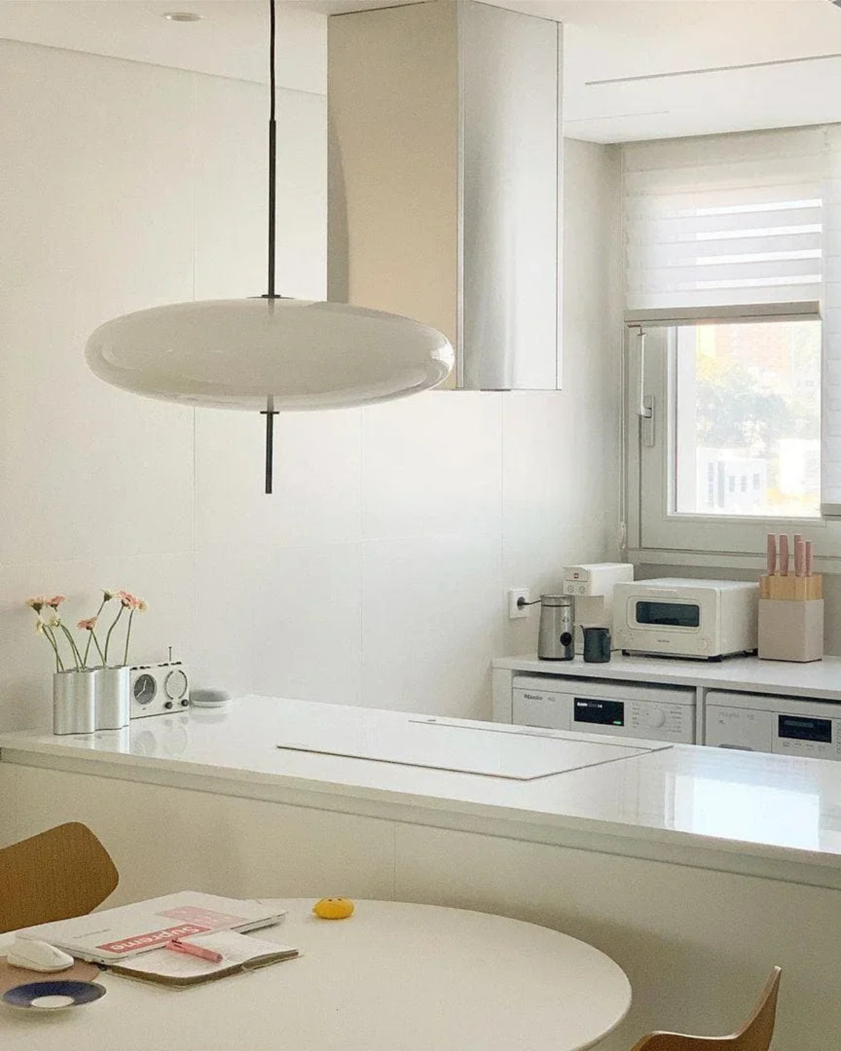 Sfeervolle Hanglamp voor Eettafel met Opaalglas Design 6