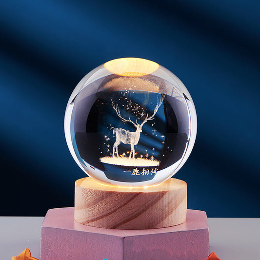 Sfeervolle Nachtlamp voor Ontspanning met 3D Effect en LED 0