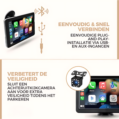 Slim Scherm voor Eenvoudige Autorit met CarPlay en Android Auto 4
