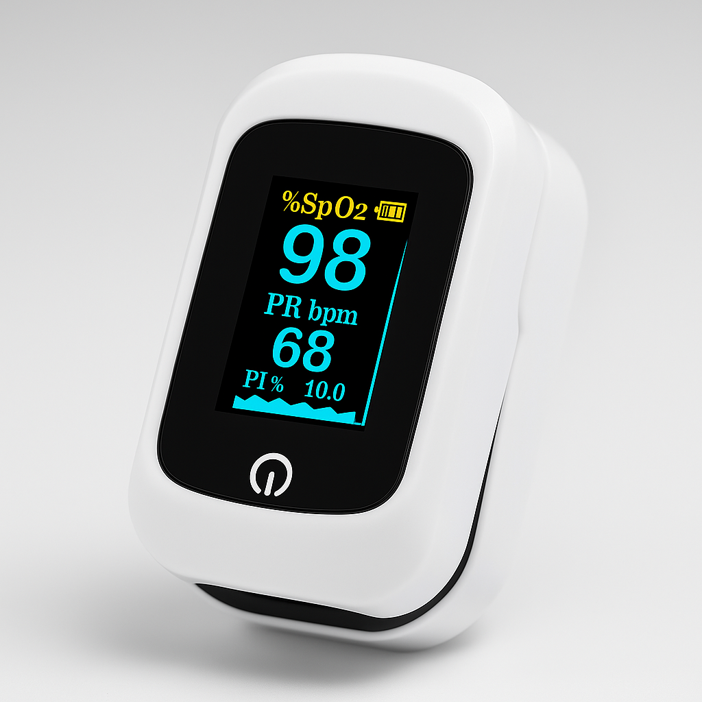 Snelle Pulsoximeter voor Betrouwbare Bloedzuurstofmeting – Compact en Lichtgewicht