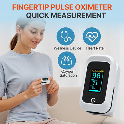 Snelle Pulsoximeter voor Betrouwbare Bloedzuurstofmeting – Compact en Lichtgewicht