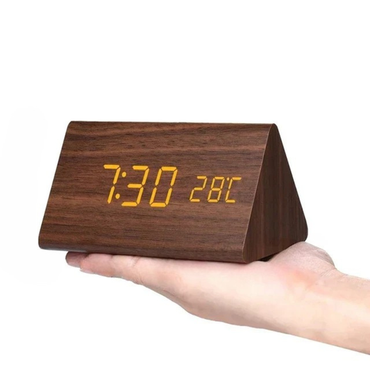 Spraakgestuurde Houten Klok voor Slimme Thuisdecoratie 0