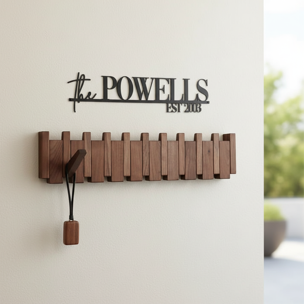 Stijlvolle Houten Kapstok voor Ruimtebesparing en Organisatie 1