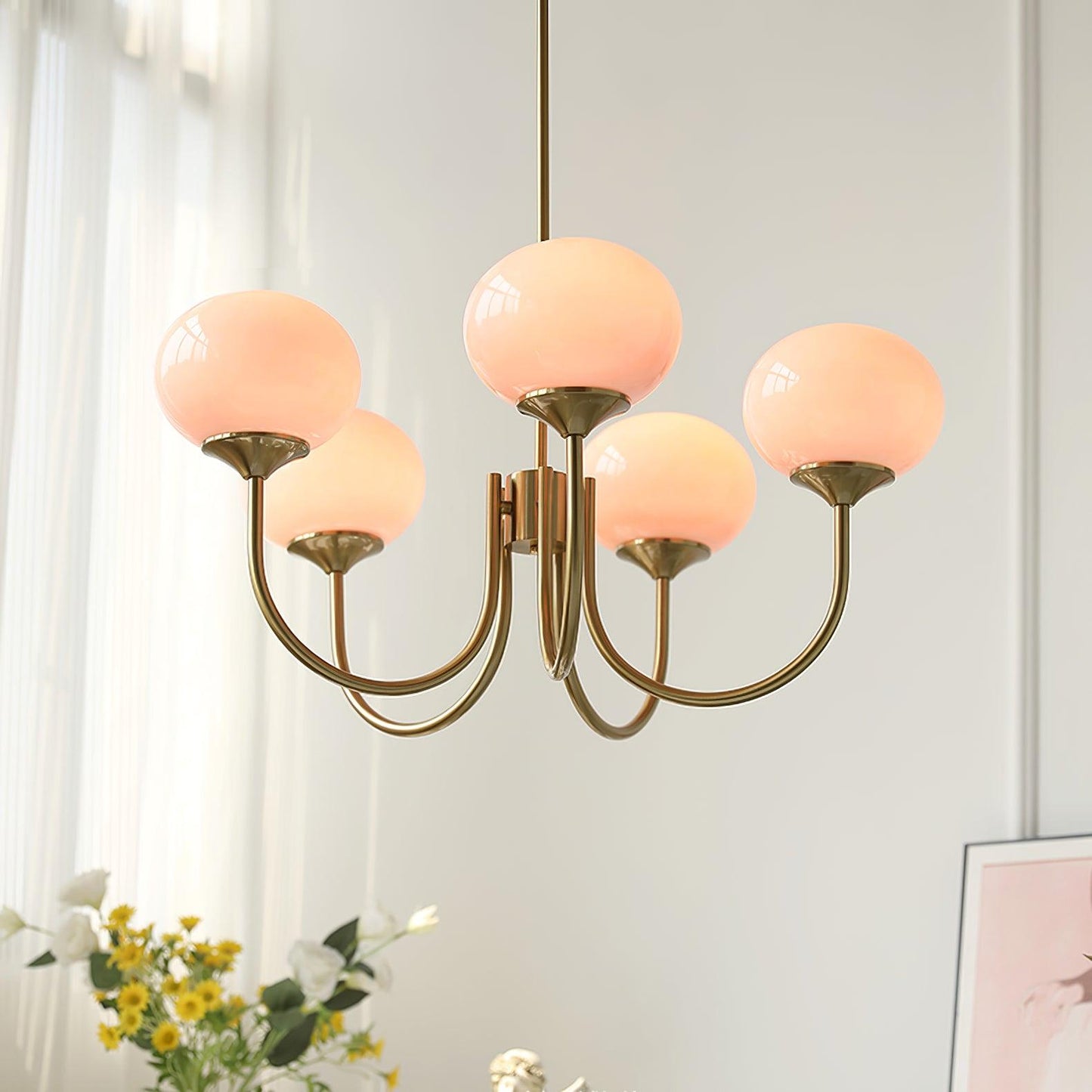Stijlvolle Plafondlamp voor Luxe Sfeer met Gouden Afwerking 2