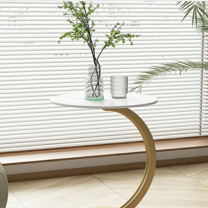 Stijlvolle Ronde Bijzettafel voor Compacte Ruimtes - Verstevigd Ontwerp 5