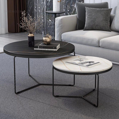 Stijlvolle Salontafelset van Gesinterde Steen voor Modern Interieur 1