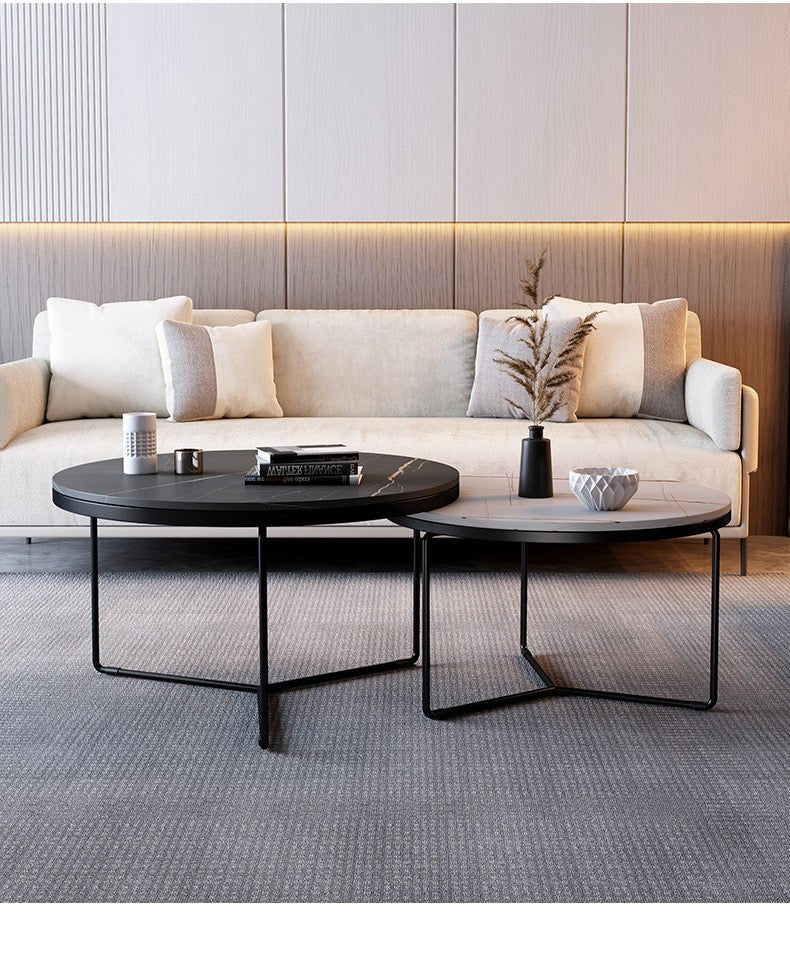 Stijlvolle Salontafelset van Gesinterde Steen voor Modern Interieur 4