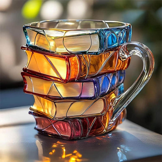 Unieke 3D Boekmok voor Literaire Genietmomenten – Handgemaakt Glas 0