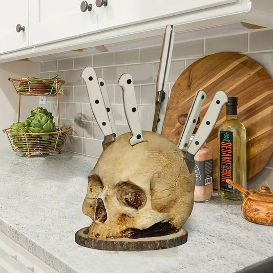 Unieke Messenhouder voor Macabere Keuken Decoratie – Handgemaakt 0
