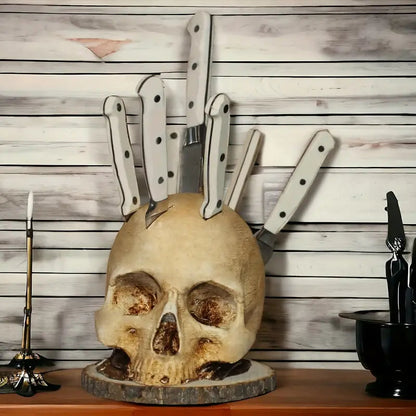 Unieke Messenhouder voor Macabere Keuken Decoratie – Handgemaakt 3