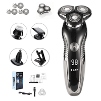 Deluxe scheerapparaat (+houder+3 extra opzetstukken+oplaadkabel+borstel)