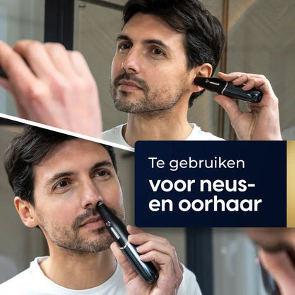 Waterdichte Neus- en Wenkbrauwtrimmer met LCD-scherm