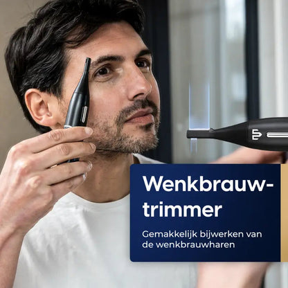 Waterdichte Neus- en Wenkbrauwtrimmer met LCD-scherm