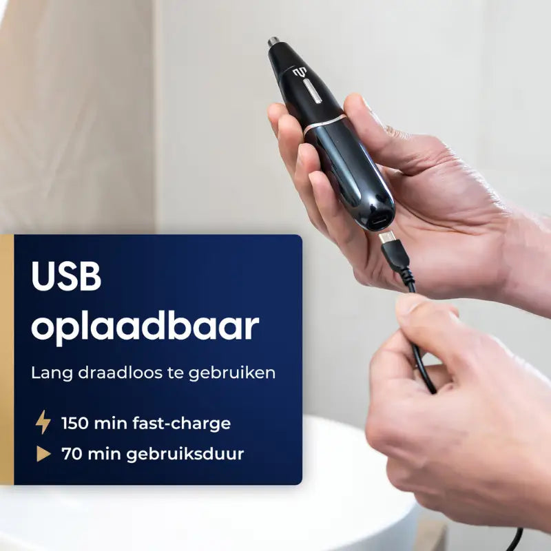 Waterdichte Neus- en Wenkbrauwtrimmer met LCD-scherm