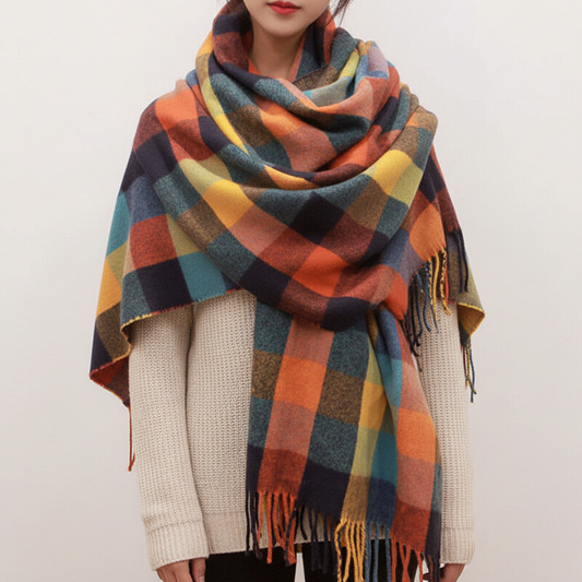 Zachte Sjaal Dames voor Stijlvolle Warmte – Trendy Ruitpatroon 0