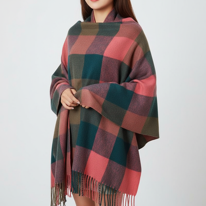 Zachte Sjaal Dames voor Stijlvolle Warmte – Trendy Ruitpatroon 15